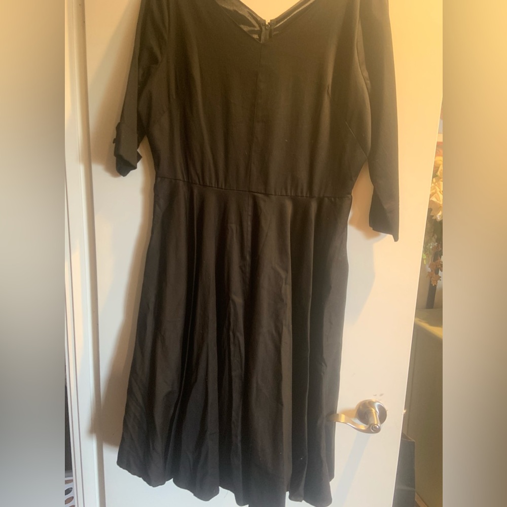 Pin Up Girl brand circle skirt dress with pockets in black
